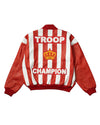 Troop Champion Leather Jacket Red/White