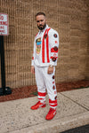 TROOP Nylon Track Top White/Red